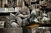 Prambanan - Candi Lara Jonggrang, gargoyles in the form of a 'makara'